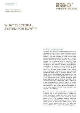 What electoral system for Egypt?