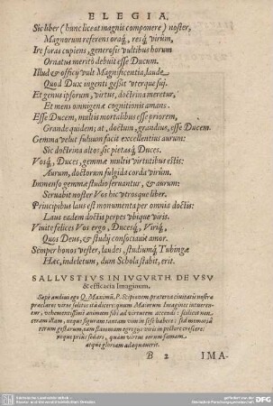 SALLUSTIUS IN IUGURTH. DE USU & efficacia Imaginum.