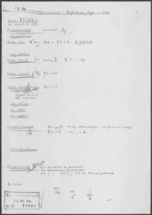 Stuttgart Stiftskirche Teil-Kirchengemeinde: Visitationsbericht mit Pfarrbericht 1954
