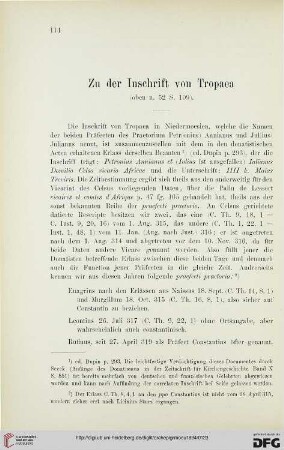 17: Zu der Inschrift von Tropaea