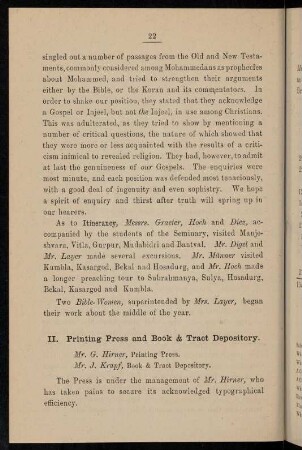 22-25, 2. Printing press and book & tract depository