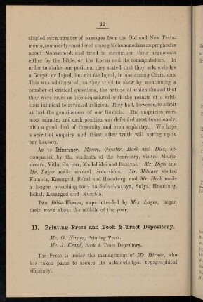 22-25, 2. Printing press and book & tract depository