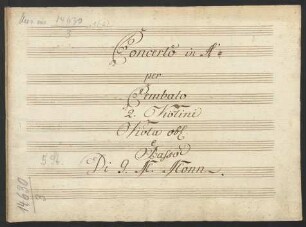 Konzerte; cemb, strings; A-Dur; DTÖ 39 124