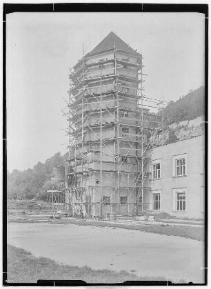 Königstein Halbestadt. Gerüstbau Nufag (Nähmaschinen und Fahrrad Aktiengesellschaft)