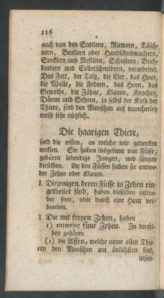 Die haarigen Thiere