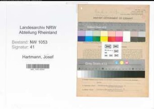 Entnazifizierung Josef Hartmann , geb. 20.03.1899 (Kassierer)