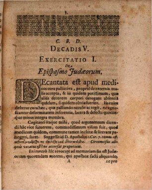 Georgii Wolfgangi Wedelii Exercitationum Medico-Philologicarum Sacrarum Et Profanarum Decas ..., 5