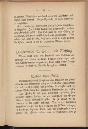 Färben von Gold.