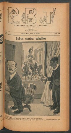 Lobos contra caballos - [Caricatura]