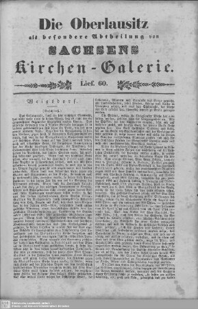Weigsdorf (Beschluß), Cunewalde : 60. Lieferung