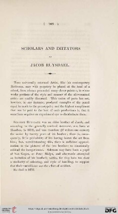 Scholars and Imitators of Jacob Ruysdael
