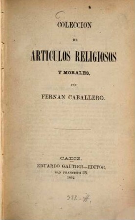 Coleccion de articulos religiosos y morales