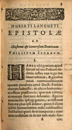 Epistolae politicae et historicae ad Ph. Sydnaeum, equitem Anglum