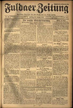 Ausgabe vom Freitag, den 30. Januar 1925.