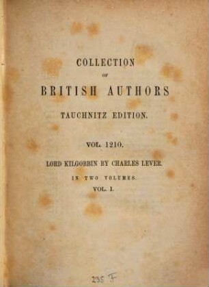 Lord Kilgobbin : a tale of Ireland in our own time, 1