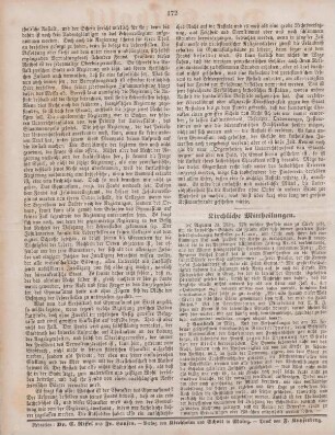 172 Kirchliche Mittheilungen
