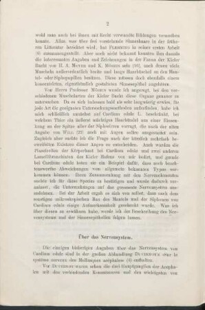 Über das Nervensystem.
