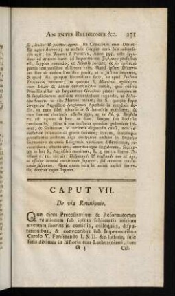 251-298, Caput VII.