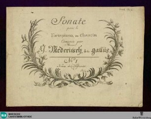 Sonate pour le Forte-piano, ou Clavecin : No. I