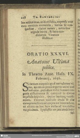 Oratio XXXVI. Anatome Ultima publica