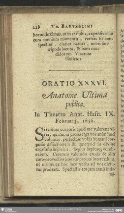 Oratio XXXVI. Anatome Ultima publica