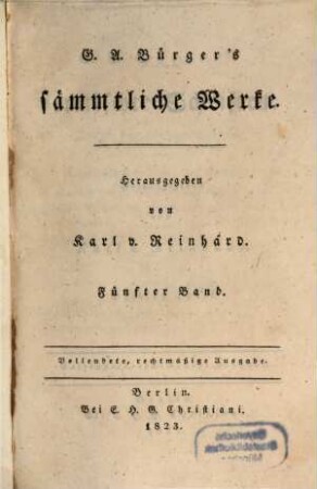 G. A. Bürger's sämmtliche Werke. 5, Vermischte Schriften ; 3. Theil