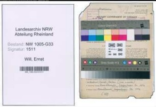 Entnazifizierung Ernst Will , geb. 02.10.1910 (Lehrer)