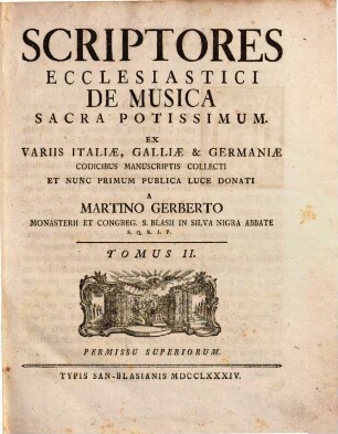 Scriptores Ecclesiastici De Musica Sacra Potissimum, 2