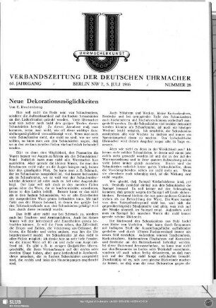 Neue Dekorationsmöglichkeiten
