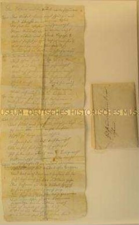 Gedicht in Dialogform zwischen Johann und Nubel - aus der Schreibschatulle der Ulrike von Levetzow (Goethe-Kasten)