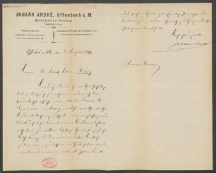 Brief an B. Schott's Söhne : 04.08.1899