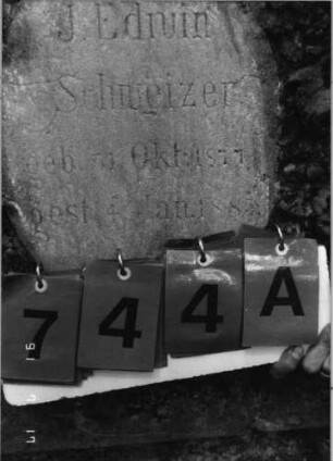 Grabstein 744 [Hahn S. 247 Grab-Nr. 633]: Grabstein 744A [Hahn S. 247 Grab-Nr. 633]