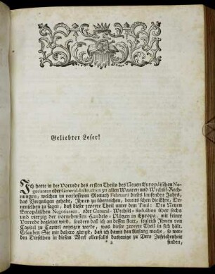 Geliebter Leser!