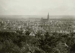 Ulm, Stadtansicht : Ulm. Stadtansicht mit Münster. Blick von Norden