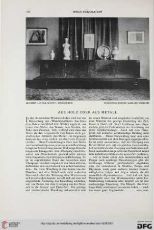 39: Aus Holz oder aus Metall