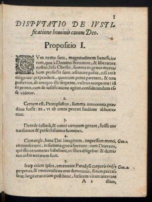 Disputatio De Iustificatione hominis coram Deo.