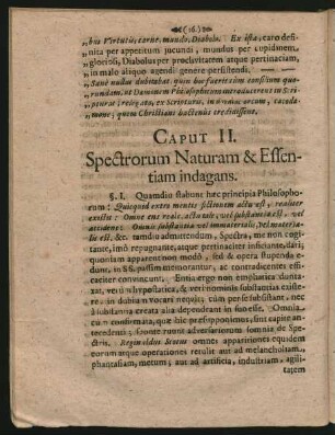 Caput II. Spectrorum Naturam & Essentiam indagans.
