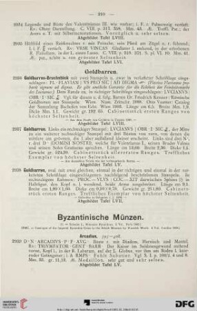 Byzantinische Münzen (Nr. 2939-3354)