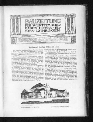 Wettbewerb Saalbau Mülhausen i. Els.