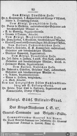 Königlich Sächs. Militair-Staat