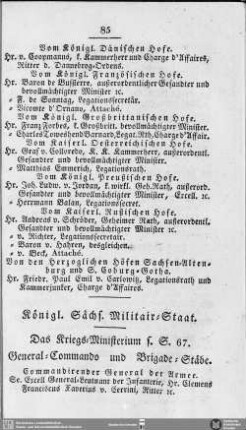 Königlich Sächs. Militair-Staat