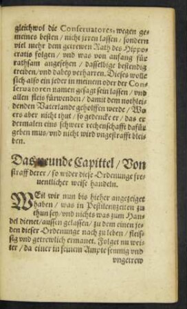 Das neunde Capittel/ Von straff derer/ so wider diese Ordenung freventlicher weise handeln.