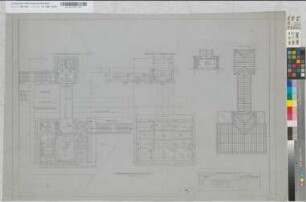 Empfangsgebäude [Bahnhof] Haltepunkt Essen-Süd: Grundrisse, Sparrenlage, M.~1:100 Hge, Sknr.: 1, Fanr.: 13, Bunr.: 1