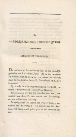 I. Aardrijkskundige beschrijving