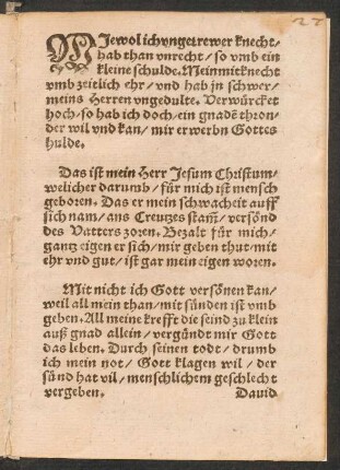 WJewol ich vngetrewer knecht/ || hab than vnrecht/