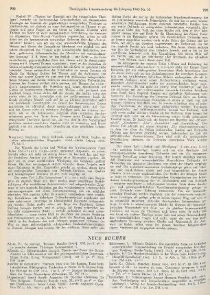 795-796 [Rezension] Wagner, Siegfried, Franz Delitzsch