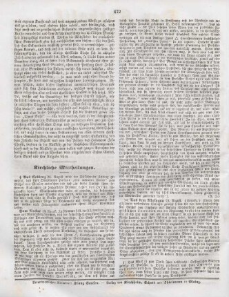 472 Kirchliche Mittheilungen