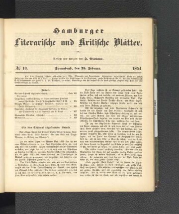 No. 16. 25. Februar 1854