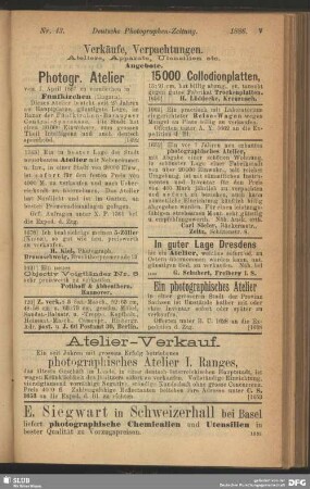 Verkäufe, Verpachtungen