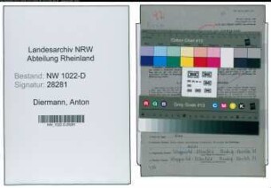 Entnazifizierung Anton Diermann , geb. 11.10.1899 (Schuhmacher)